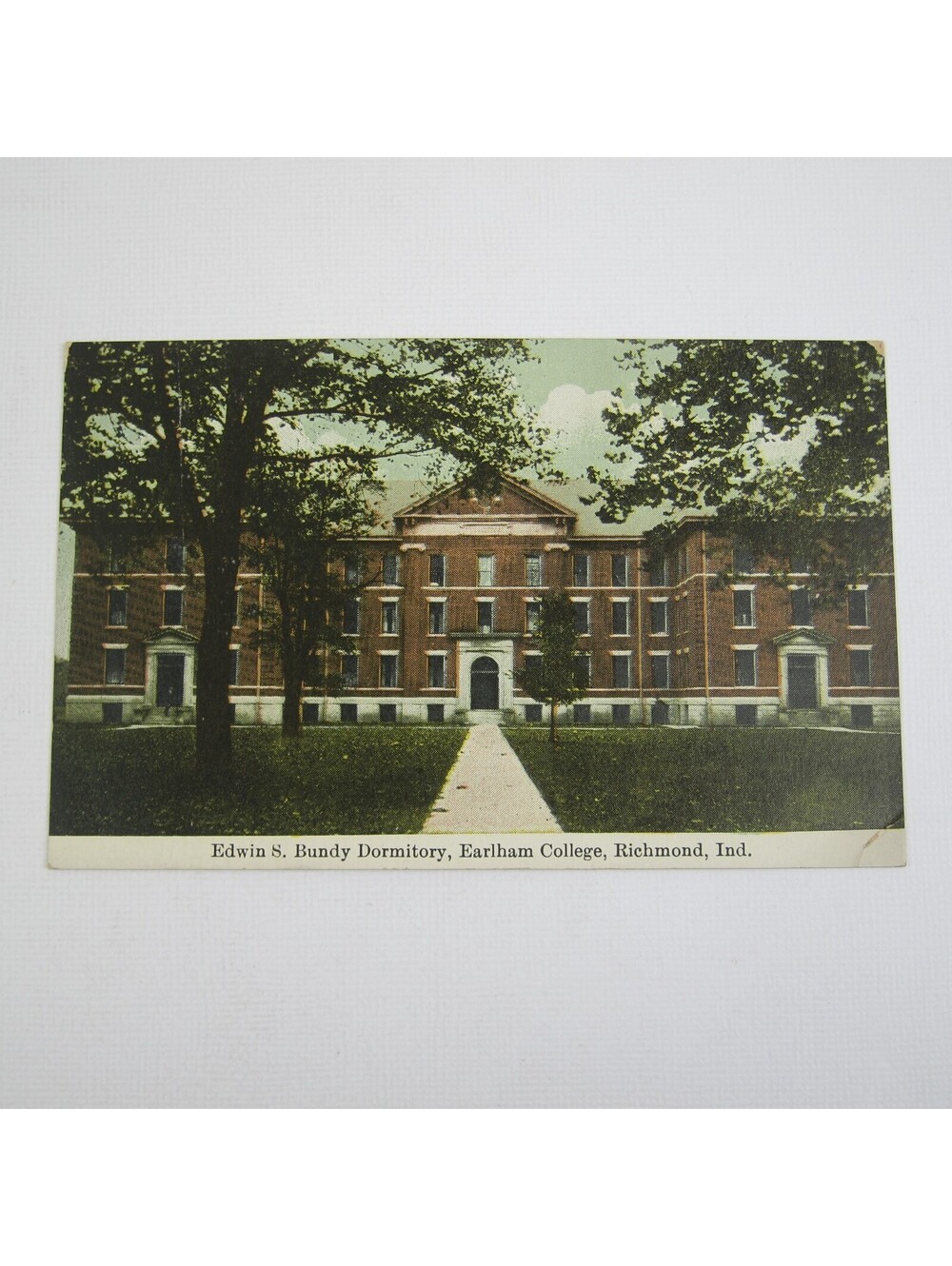 Antique Richmond Indiana Postcard Edwin S. Bundy Dorm Earlham College UNPOSTED
